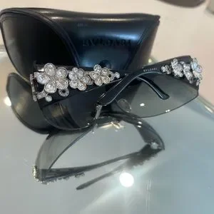 BVLGARI ブルガリ スワロフスキー サングラス 652-B $1032 BVLGARI VINTAGE RARE 100% AUTHENTIC SUNGLASSES 652